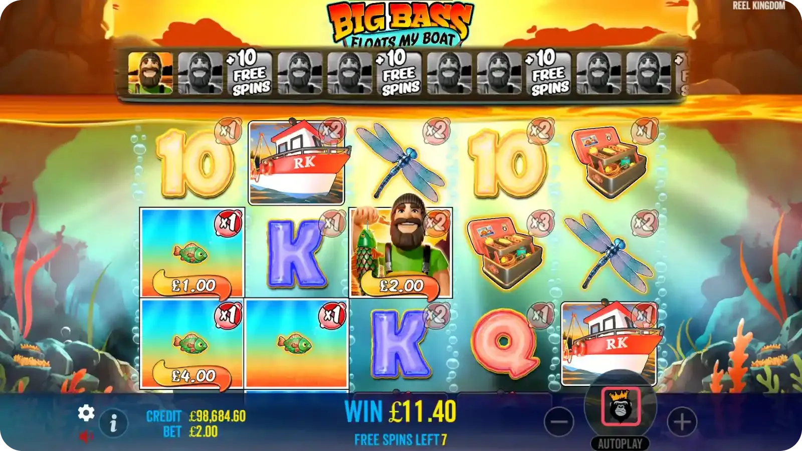 The Fisherman's Catch Feature in slot