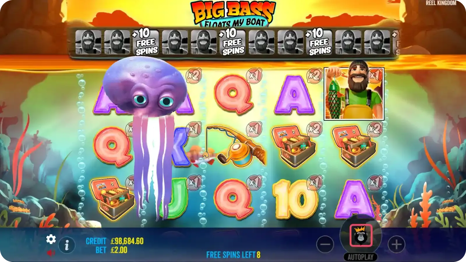 The Octopus in Big Bass Floats My Boat
